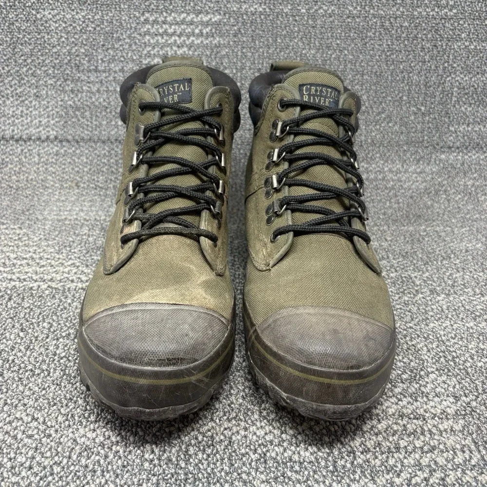 Crystal River Steel Shank Canvas Rubber WP Hunting Wading Boots Men's Size 12